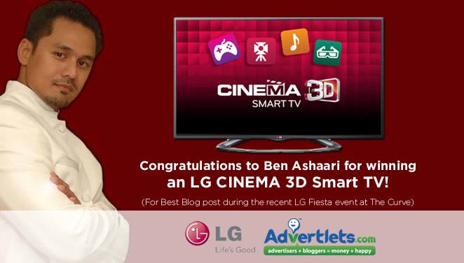 Ben Ashaari Menang LG CINEMA 3D Smart TV