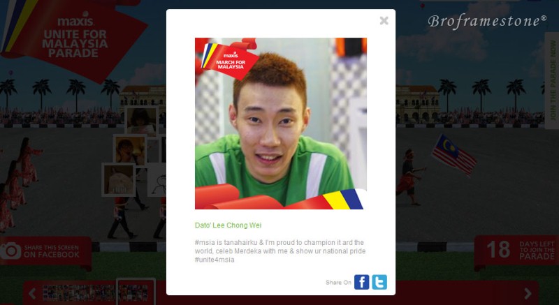 Lee Chong Wei Maxis Unite for Malaysia Parade