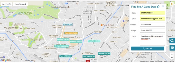 Peta lokasi PropSocial Peta lokasi PropSocial