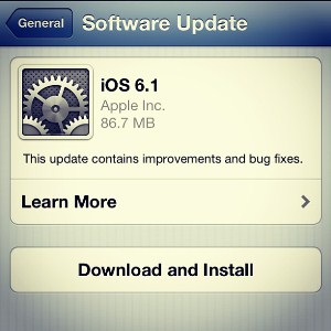 update iOS 6.1