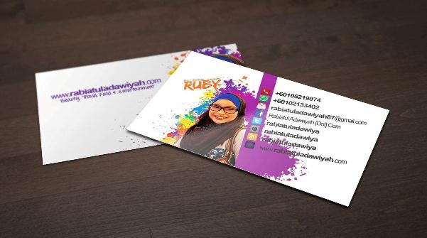 Rabiatul Adawiyah Ruby Namecard Blogger