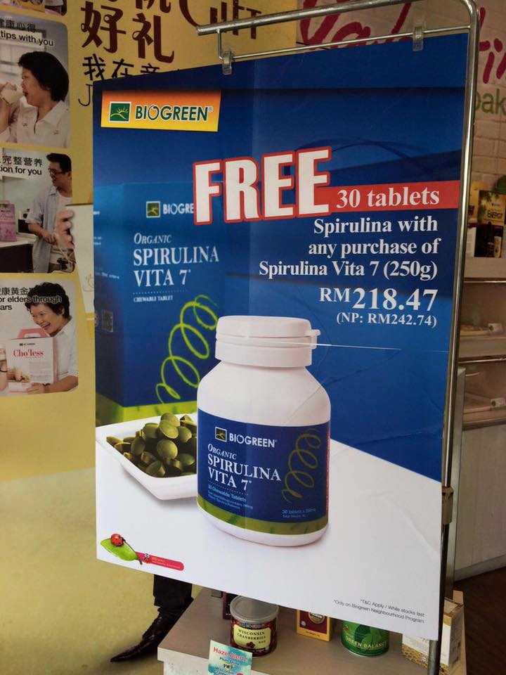percuma 30 tablets Spirulina pada RM218.47