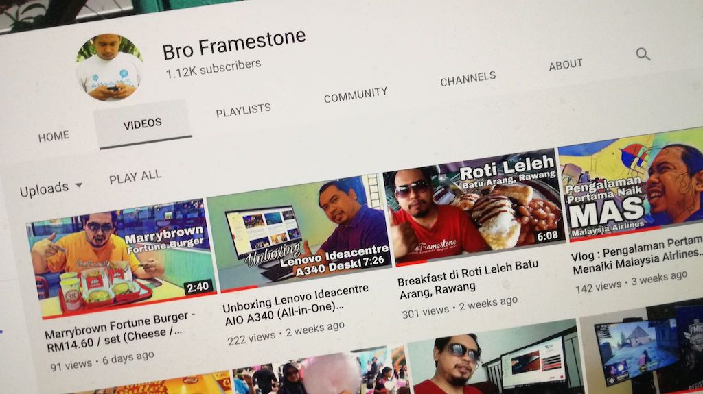 Youtube Bro Framestone Jan 2020