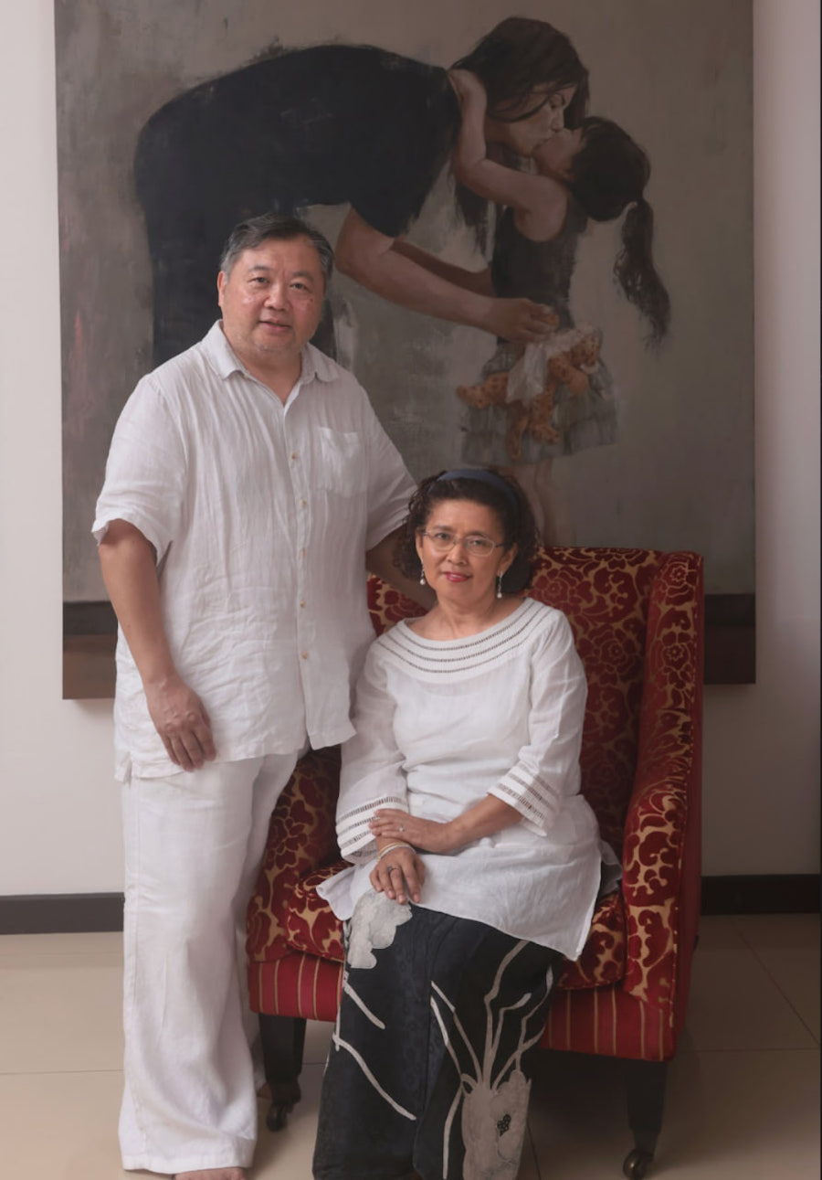 Art collectors Bingley Sim and Ima Norbinsha